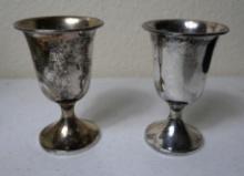 Two R D Sterling Cups